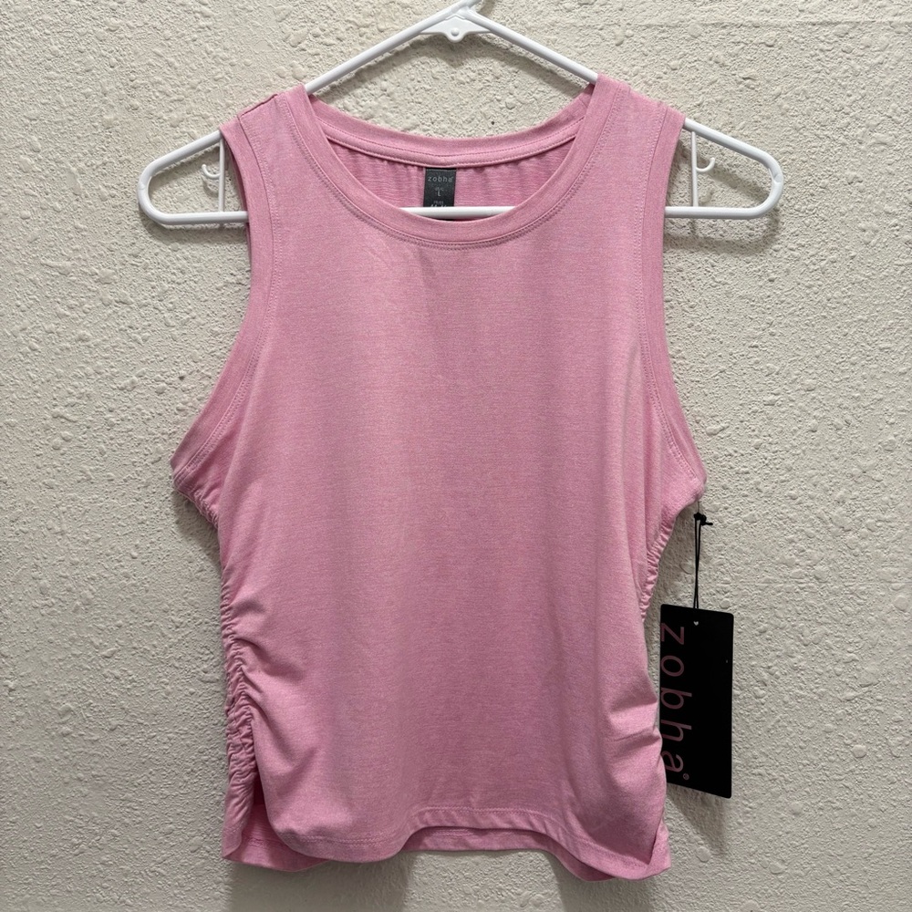 Zobha Pink Saydee Cropped Tank Top Size Large